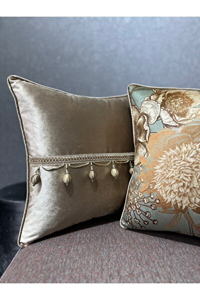 Fabricland Robin-9196 Beaded Tassel Double Combination Imported Velvet Double Combination 43X43