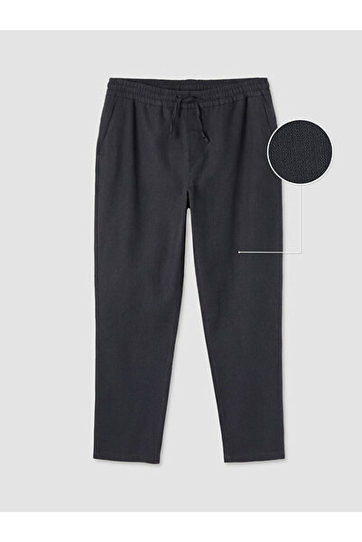 LC Waikiki New Season Anthracite Regular Fit Men's Linen Look Trousers from G...