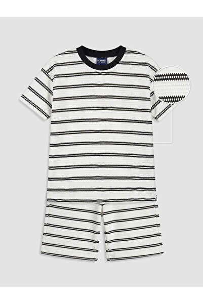 LC Waikiki Set de pantaloni scurți cu dungi pentru băieți, Sparkling Choices,...