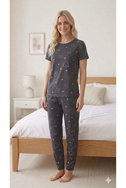 LXL ΓΥΝΑΙΚΕΙΟ ΣΕΤ ΚΑΛΟΚΑΙΡΙΝΗΣ ΠΙΤΖΑΜΑΣ ΜΕ ΚΟΝΤΑ ΜΑΝΙΚΙΑ, ΣΕΤ ΔΥΟ ΤΕΜΑΧΙΩΝ