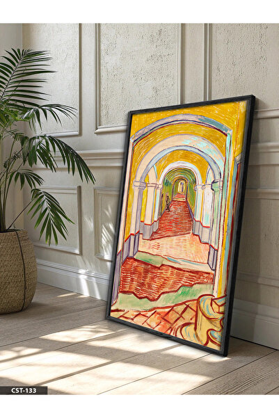 Evinemoda Βίνσεντ Βαν Γκογκ Διάδρομος στο Ψυχαγωγείο Μονοκόμματος Πίνακας με ...