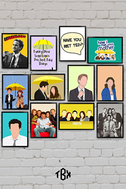 tablomaxtbx 12 Parça How I Met Your Mother Sitcom Komedi New York Macera Dizi...