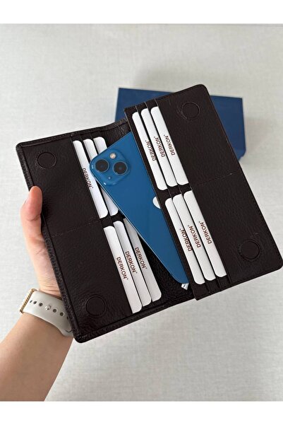 DERKON Markus Model Genuine Leather Wallet with Phone Compartment