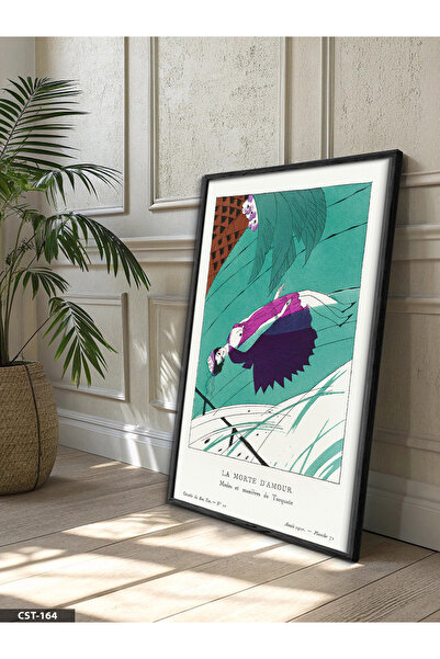 Evinemoda Τέχνη ολόσωμη ζωγραφική σε μαύρο ξύλινο πλαίσιο