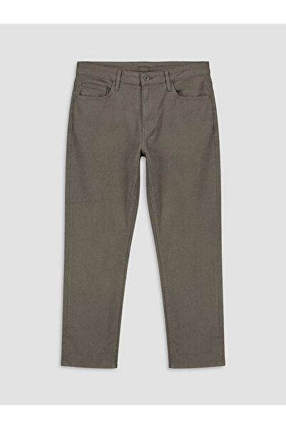 LC Waikiki Haki Rahat Kalıp Gabardin Erkek Chino Pantolon