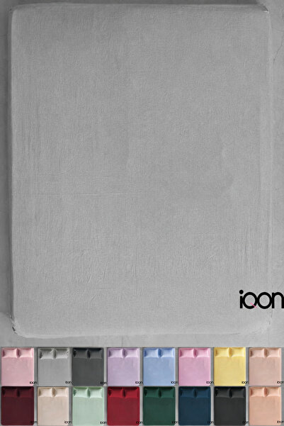 İQON Ranforce Woven Flat Sheet (1 Piece Sheet) Double Size Grayflat