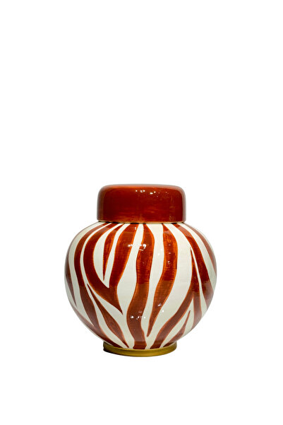 Lara Decor Kiremit Zebra Seramik Küp