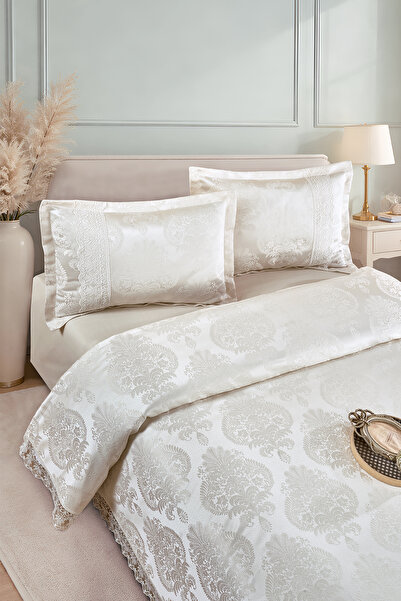 BİRHOME Σετ μοντέρνο διπλό κάλυμμα κρεβατιού Florence Jacquard French Lace 24...