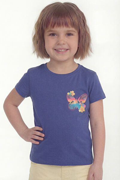 par lingerie pl Κοριτσίστικο μπλουζάκι με κοντό μανίκι και στάμπα B12