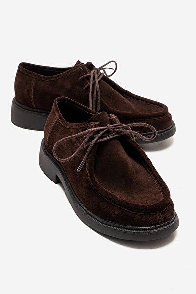 Zeynep Sıradağlı Luna Γυναικείο Loafer από Γνήσιο Δέρμα Καφέ Σουέντ