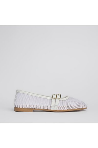 SHOELUKS File White Women's Ballerinas