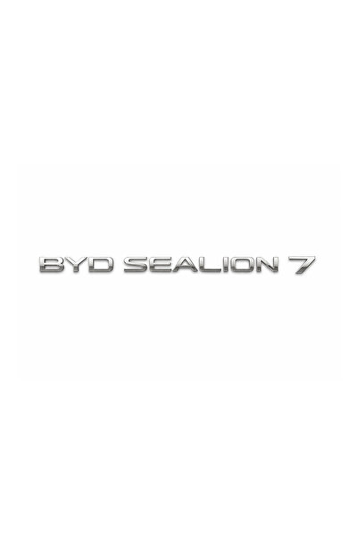 EDEXPORT شعار سيارة BYD SEALION 7 مطبوع عليه حروف سوداء من الكروم