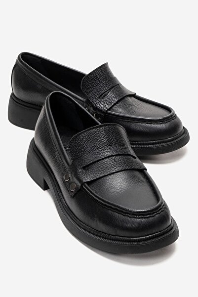 Zeynep Sıradağlı Loafer din piele naturală pentru femei Alitzel, negru