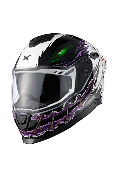 LS2 Y.100R NIGHT RIDER BEYAZ KASK S