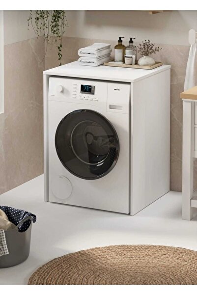 MELODİ DESİNG Çamaşır Makinesi Dolabı Beyaz