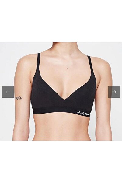 Karl LagerfeId Μαύρο μπραλέτ με μινιμαλιστικό λογότυπο