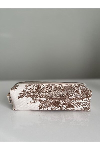 Fiorbag Θήκη στυλό μονής θήκης, πλενόμενη, με φερμουάρ, vintage σχέδιο, χειρο...