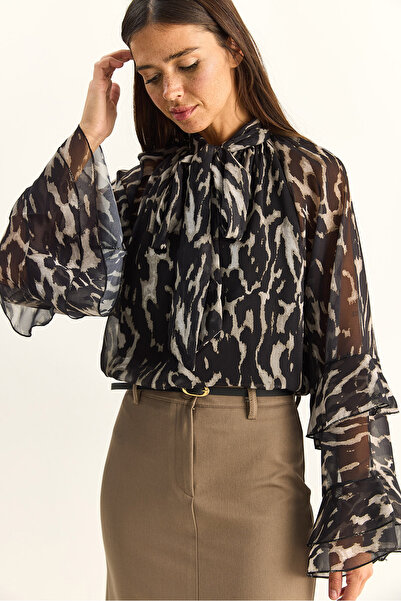 Bianco Lucci Μπλούζα - Μαύρο - Ευθεία