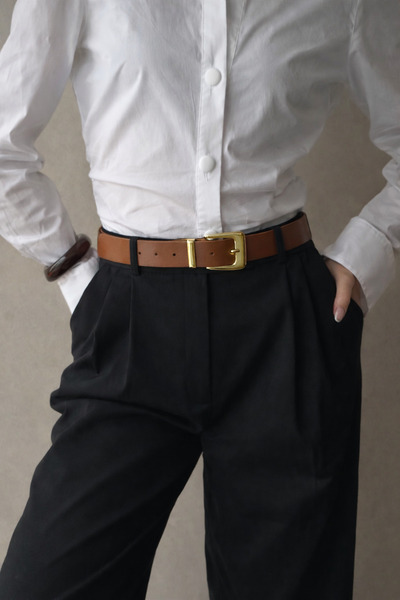 Mia Collection Cureaua de pantaloni pentru femei cu cataramă tip pod, curea p...