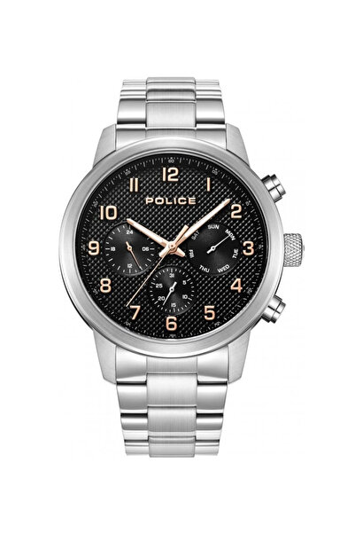 Police Raho Chronograph Mens Analog Watch Silver, PEWJF2228203 || 44MM