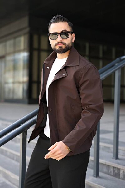 BASEL.CO Jachetă premium retro din gabardină Milano - Simplă și elegantă, cu ...
