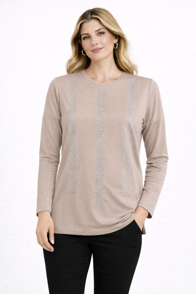 Mutlu City Γυναικεία βαμβακερή μπλούζα με σχέδια υψηλής ποιότητας για μεσήλικ...