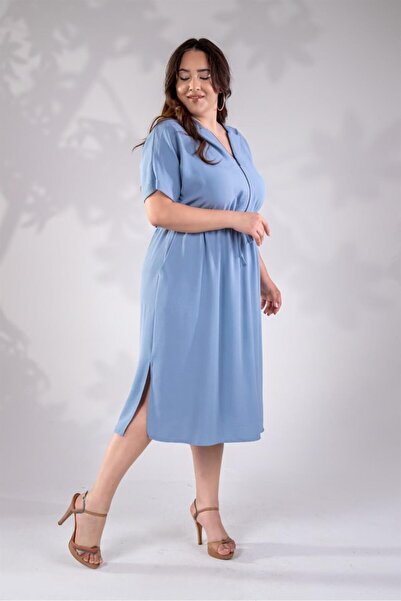 Roxxlen Women's Plus Size Hooded Long Dress