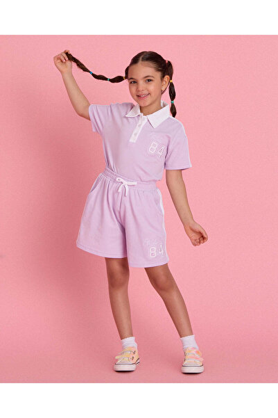 REDTAG Girls Lilac Pique Casual Set