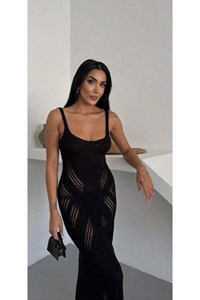 Bracha Φόρεμα παραλίας με τιράντες, διάτρητο σχέδιο, 100% βαμβάκι, ειδικής σχ...