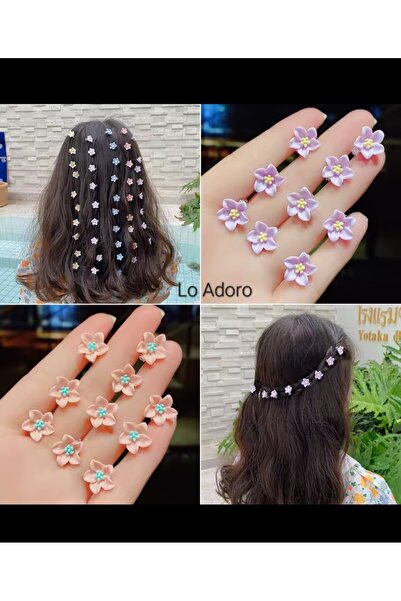 LO ADORO 8 τμχ Σκουλαρίκια μαλλιών με λουλούδια Νέα τάση Γυναικεία αξεσουάρ μ...