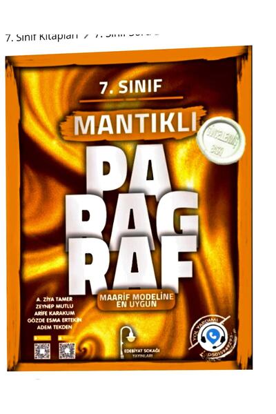 AV YAYINLARI Edebiyat Sokağı 7. Sınıf Paragraf Mantıklı Soru Bankası