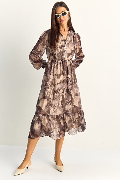 Bianco Lucci Φόρεμα - Μπεζ - Μακρύ