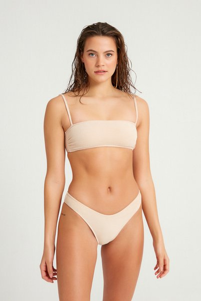 Sandshaped Top de bikini Mileva Terry, tip prosop, bej