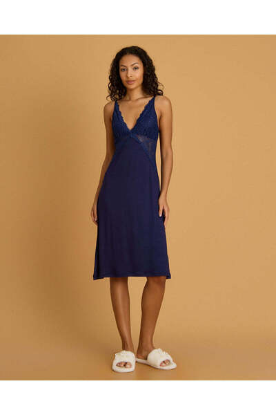 REDTAG Women Navy Strappy Chemise