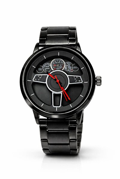 SHADOW SteerX Men’s Sport Watch Stainless Steel Black Strap Analog Quartz Ste...