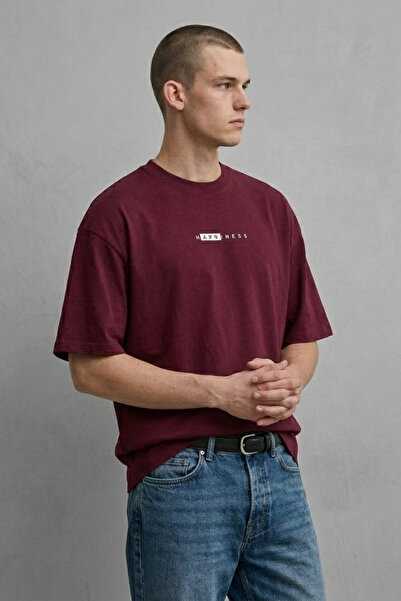 MATERIAL Ανδρικό μπλουζάκι με στάμπα, με λαιμόκοψη ποδηλάτου, σε μεγάλο μέγεθ...