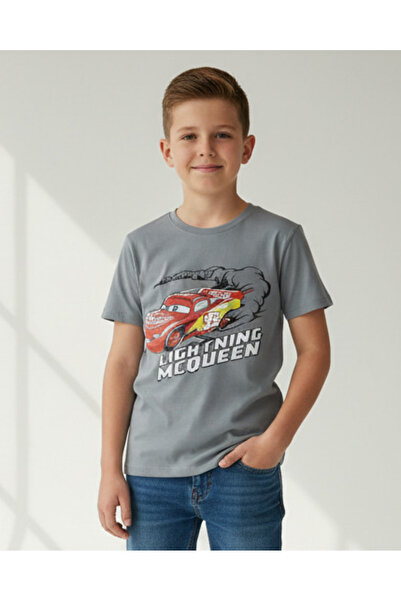 REDTAG Boys Green Disney Cars Print T-Shirt