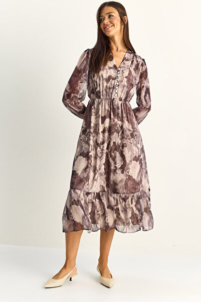 Bianco Lucci Φόρεμα - Μπεζ - Μακρύ