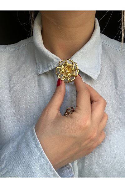 RENDA ACCESSORY Kamelya Çiçeği Düğme Kapağı 1 Adet