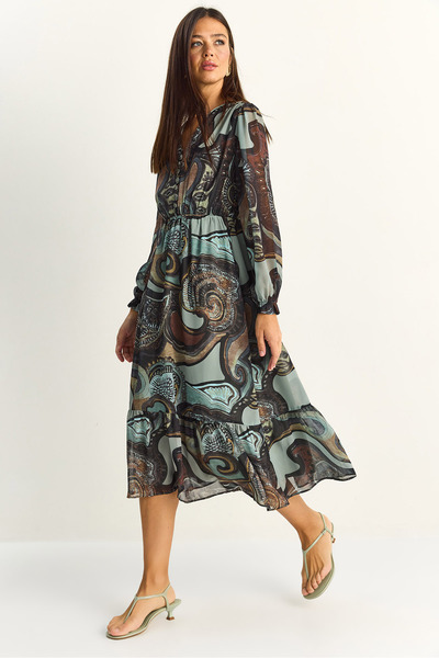 Bianco Lucci Φόρεμα - Χακί - Μακρύ