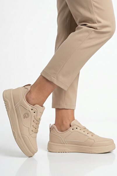 WALKWAY Beige Lace-Up Lightweight Flexible Unisex Casual Shoes Bst-2081 g