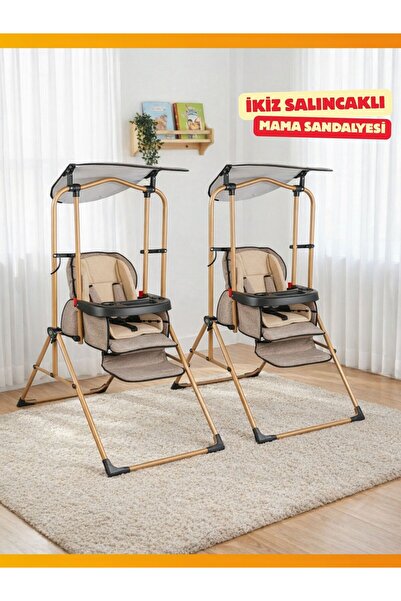 modabebekler Salıncaklı Katlanır Sabitlenebilir Sallanır Çıkarılabilir Tablal...