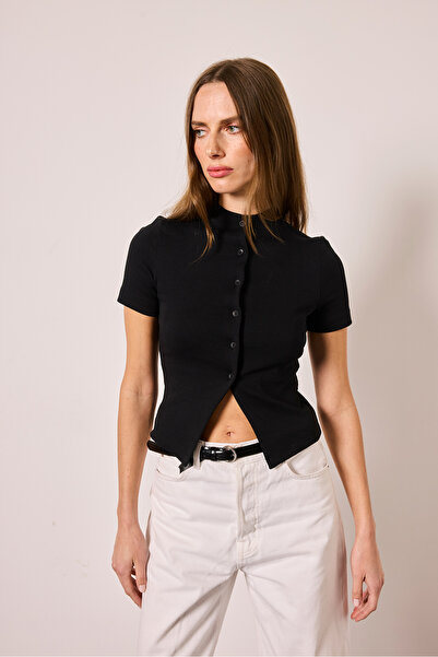 Beyyoglu Tricou 100% bumbac cu nasturi