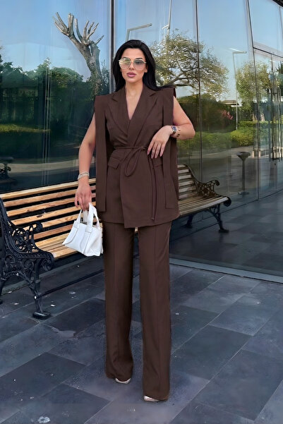 msm fashion Σετ δύο τεμαχίων - Καφέ - Μακρύ