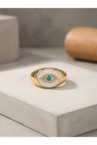 Luvia Accesories Modern Evil Eye Signet Yüzük