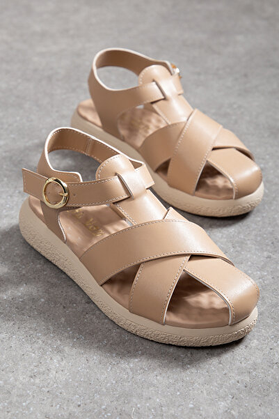 Mc vay Shoes 007 Κομψά γυναικεία σανδάλια με χιαστί λουράκια στην πλάτη και α...