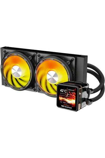 Dark Flash Cooler cu apă DarkFlash DE240 Negru