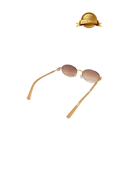 TomyHelf 3104D 617811 UV400 Korumalı Kahverengi Gold Detaylı Kadın Güneş Gözlüğü