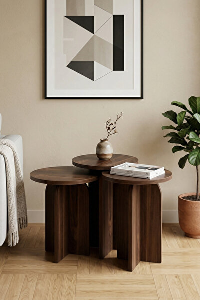 Skandi homeworks Nala 3'lü Zigon Sehpa