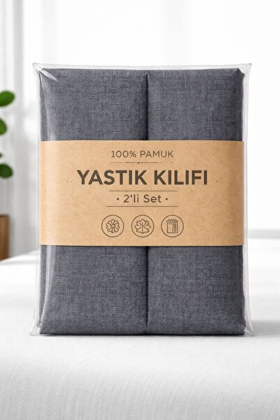 Çeşme Home غطاء وسادة مكون من قطعتين مصنوع من القطن بنسبة 100%، موديل ناعم ال...